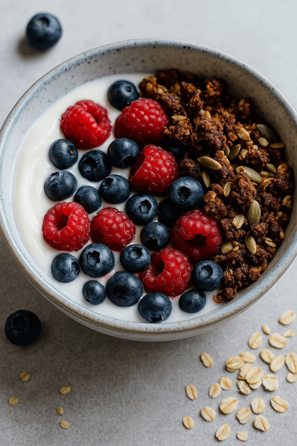 Beeren Joghurt Hafer-Crumble gesunder Heißhunger Snack Ernährungsberatung Schwangerschaft Stillzeit